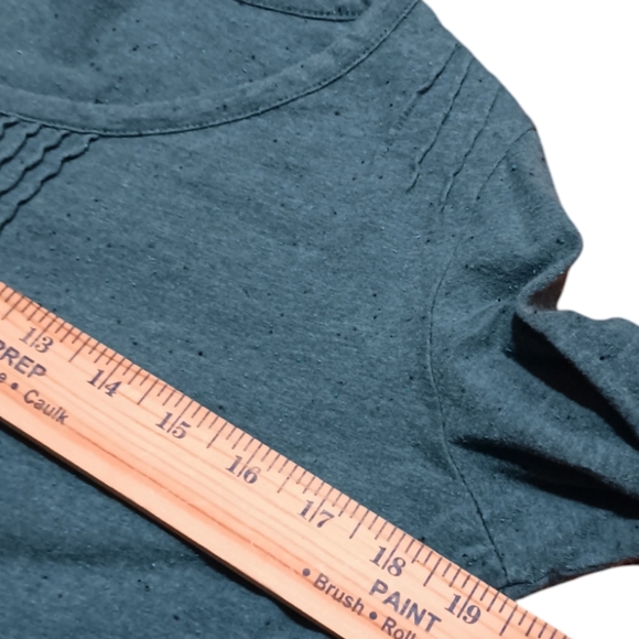 L.L. BEAN WOMEN'S SIZE SMALL TEAL COLOR 100% COTTON BLOUSE. - Picture 2 of 6